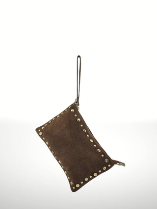 Uniles suede leather handbag