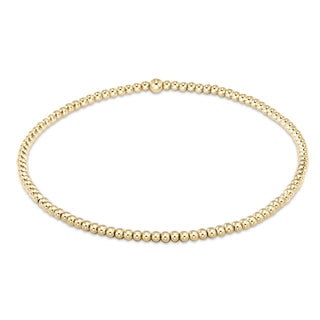 Classic Gold 2mm Bead Bracelet eNewton