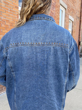 Daze Beau Jacket in Vintage Blue by Daze