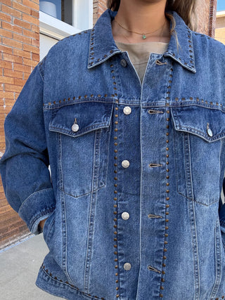 Daze Beau Jacket in Vintage Blue by Daze