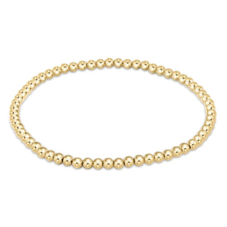Classic Gold 3mm Bead Bracelet eNewton
