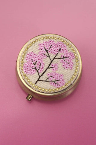 Floral Embroidery Jewelry Organizer