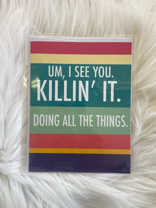 Greeting Card Killing It