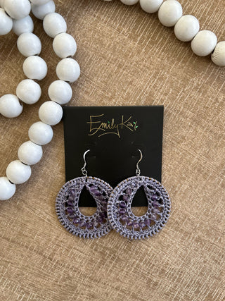Small Macrame Earrings by Emily Kai