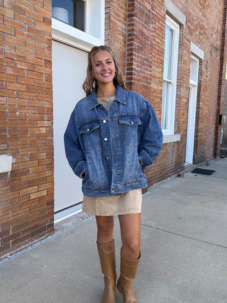 Daze Beau Jacket in Vintage Blue by Daze