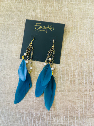 Feather Earrings by Emily Kai