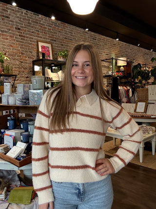 Tova Eyelash Striped Sweater