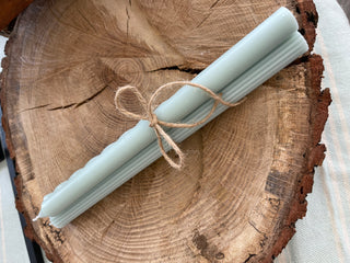 Trio of Candle Tapers Aqua