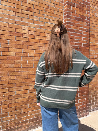 Boyfriend Striped Cardigan Hunter by Z Supply