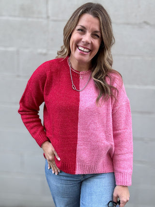 Red & Pink Sweater by Pinch