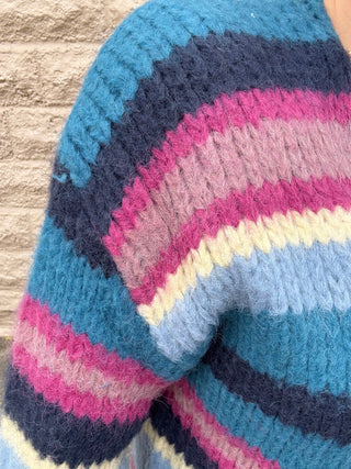 Be Present Stripe Cardigan