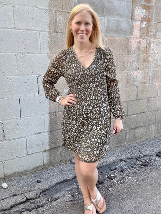 Green Animal Print Dress