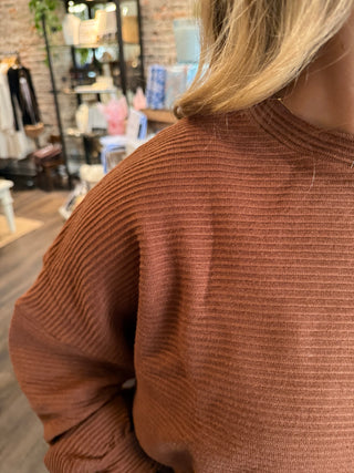 On a Stroll Dolman Top Brown