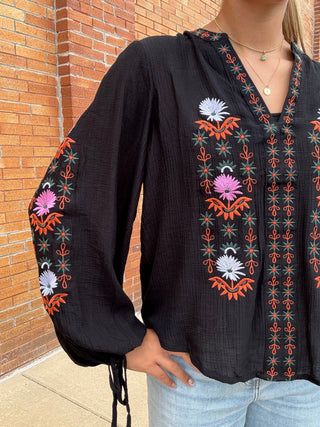 Vintage Embroidered Bohemian Top