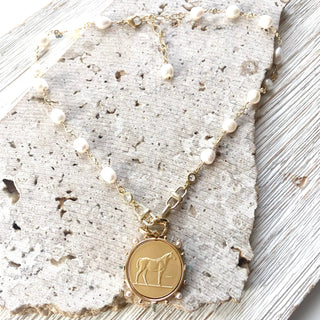 Horse Coin Necklace