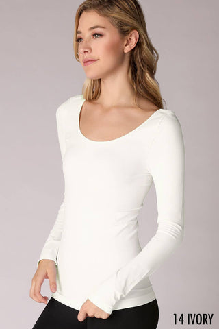 NS5127 - Long Sleeve Scoop Neck Top