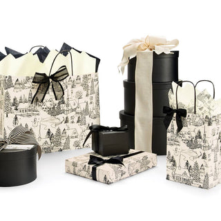 Winter Toile Christmas Paper Gift Bags