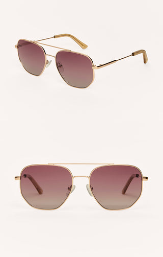 Highway Rose Gold Polarized Sunglasses