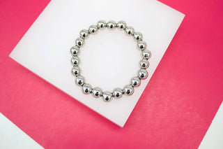 Medium Beads Silver Bracelet