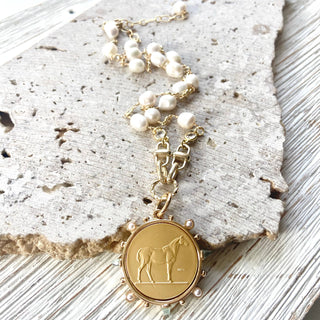 Horse Coin Necklace