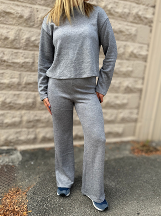 Downtown Wide Leg Pants in Gray by Sadie & Sage