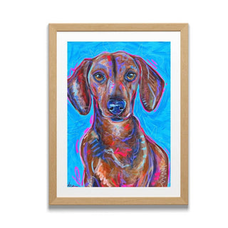 Dachshund Dog Art Print 8x10