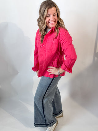 Relaxed Jacket in Diva Pink by Liverpool