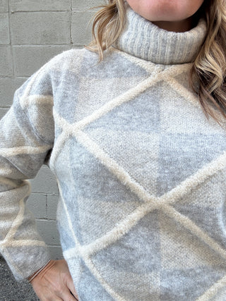 Diamond Turtleneck Sweater by Pinch
