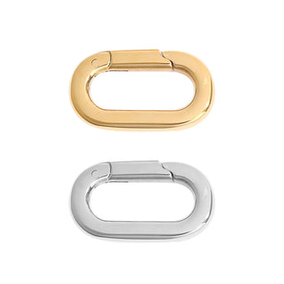 18K Gold PVD Stainless Steel Oval Carabiner / ENC0030