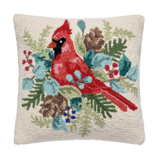 Holiday Cardinal Hook Pillow