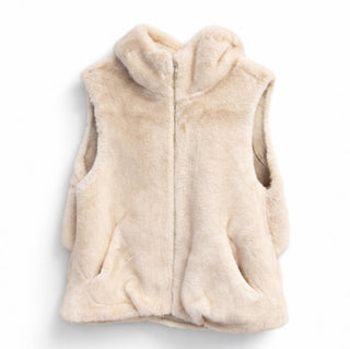 Real Feel Faux Mink Fur Hooded Vest