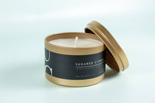 Matte Gold Travel Tin Soy Candle