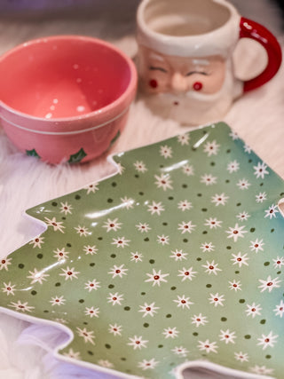 Stoneware Tree Shaped Plate