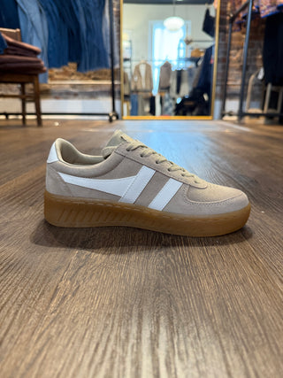 Women's Grandslam Bone/ Off White Suede Sneaker Gola