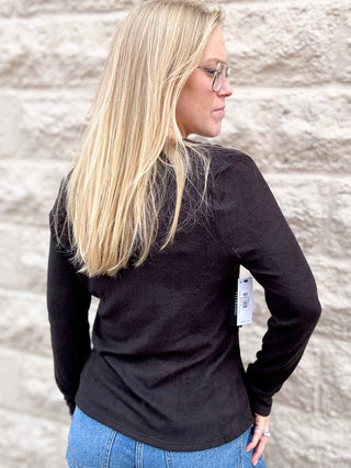 Long Sleeve V-neck Knit Top Java by Liverpool