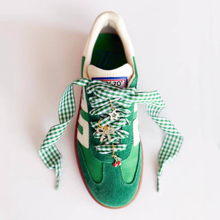 Gingham Shoe Charms and Lace Sets  Sneaker Charm Sets