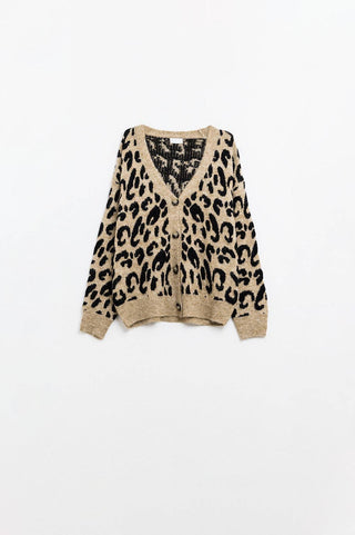 Soft Knit Animal Print Cardigan