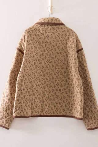 NJ90412-Floral Quilted Jacket
