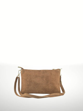 Uniles suede leather handbag