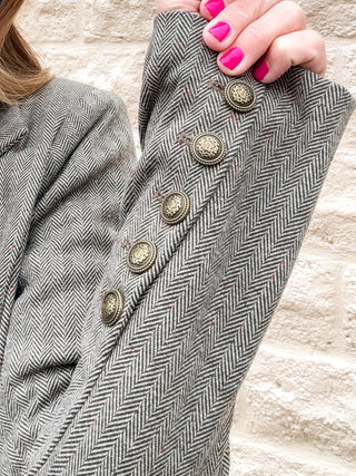 Blazer With Button Sleeve - Brown/Multi by Liverpool
