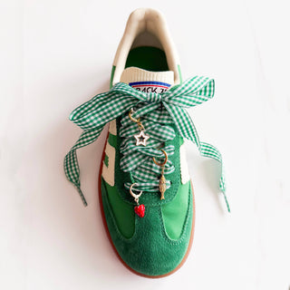 Gingham Shoe Charms and Lace Sets  Sneaker Charm Sets