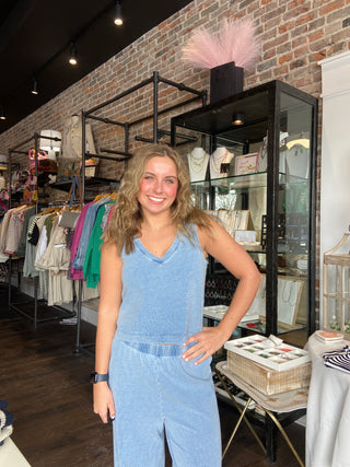 Sloane V-neck Denim Tank