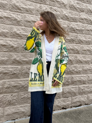 Boho Lemons Lightweight Shacket