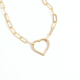 18K Gold PVD Stainless Steel Medium Heart Carabiner