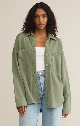 All Day Knit Denim Jacket Avocado