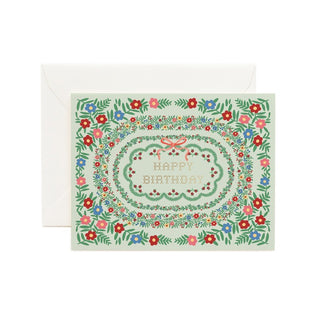 Rosette Birthday Card by Rifle