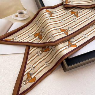 FASHIONABLE DOUBLE-LAYER NARROW SILK HEAD SCARF