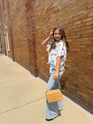 Annie Collared Button Front Top