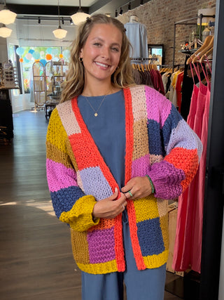 Electric Feels Hand Knit Cardigan