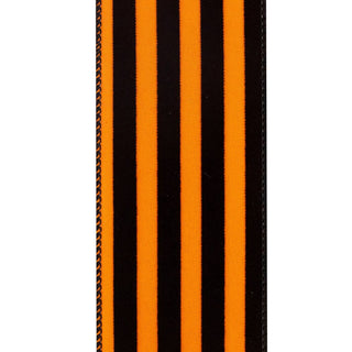 Halloween Stripes, Orange/black, 2-1/2 In, 10 Yards